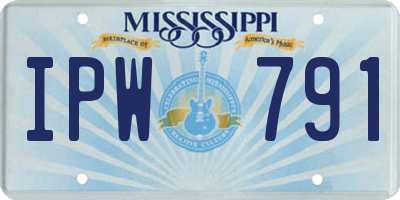 MS license plate IPW791