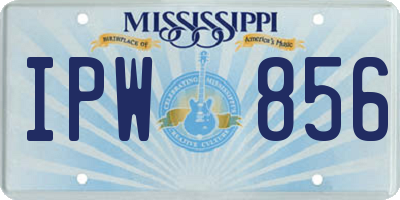 MS license plate IPW856