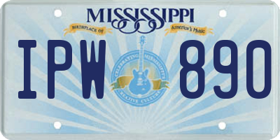 MS license plate IPW890