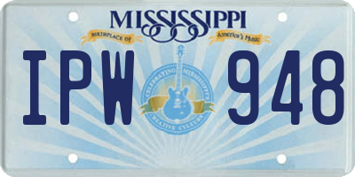 MS license plate IPW948