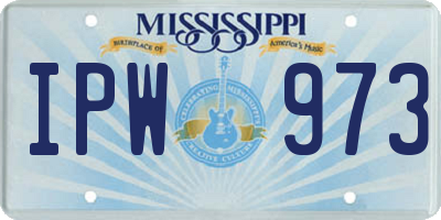 MS license plate IPW973