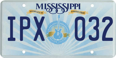 MS license plate IPX032