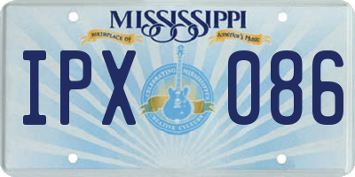 MS license plate IPX086