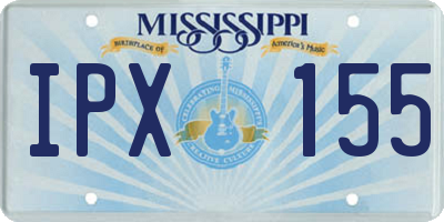 MS license plate IPX155