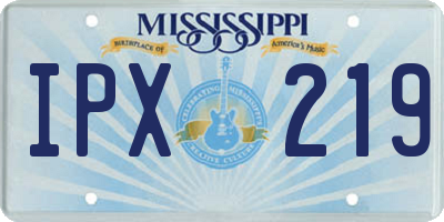 MS license plate IPX219