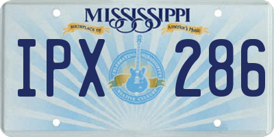 MS license plate IPX286