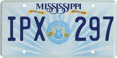 MS license plate IPX297