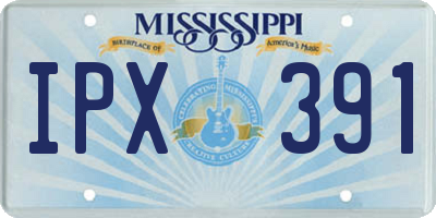 MS license plate IPX391