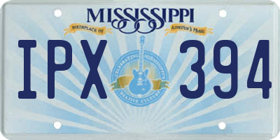 MS license plate IPX394