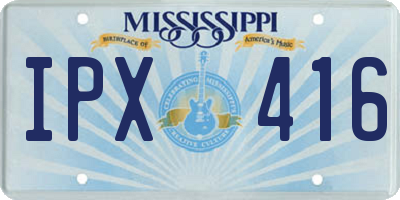 MS license plate IPX416
