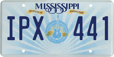 MS license plate IPX441