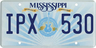 MS license plate IPX530