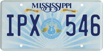 MS license plate IPX546