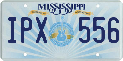 MS license plate IPX556