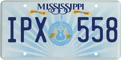 MS license plate IPX558