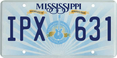 MS license plate IPX631