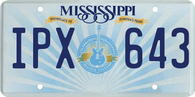 MS license plate IPX643