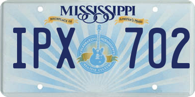 MS license plate IPX702
