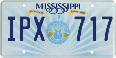 MS license plate IPX717
