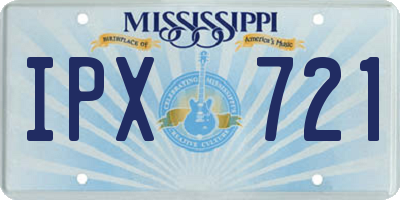 MS license plate IPX721