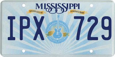 MS license plate IPX729