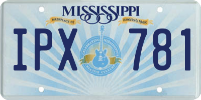 MS license plate IPX781