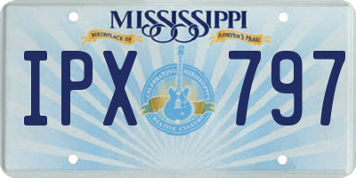 MS license plate IPX797