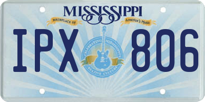 MS license plate IPX806