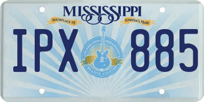 MS license plate IPX885