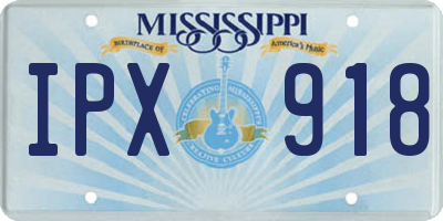MS license plate IPX918