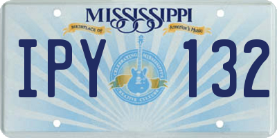 MS license plate IPY132
