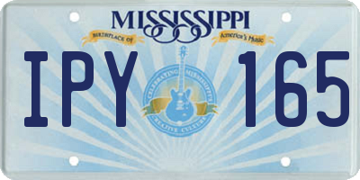 MS license plate IPY165