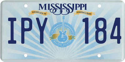 MS license plate IPY184