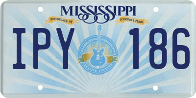 MS license plate IPY186