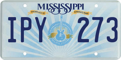 MS license plate IPY273