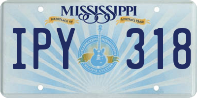 MS license plate IPY318