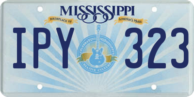 MS license plate IPY323