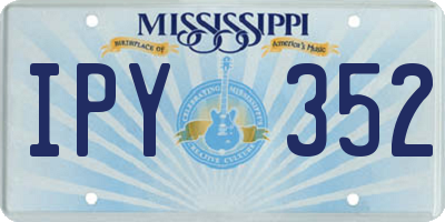 MS license plate IPY352