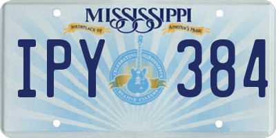 MS license plate IPY384