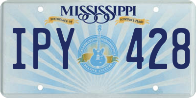 MS license plate IPY428