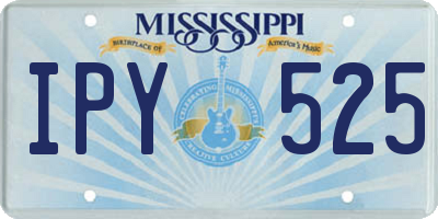 MS license plate IPY525
