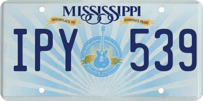 MS license plate IPY539