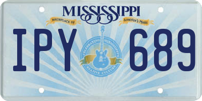 MS license plate IPY689