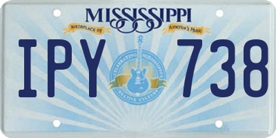 MS license plate IPY738