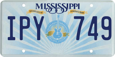 MS license plate IPY749