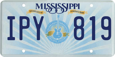 MS license plate IPY819