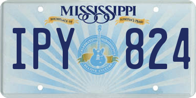 MS license plate IPY824