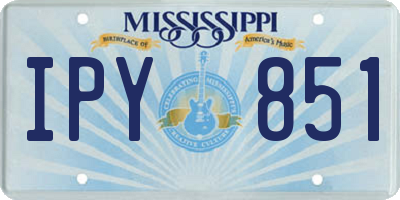 MS license plate IPY851