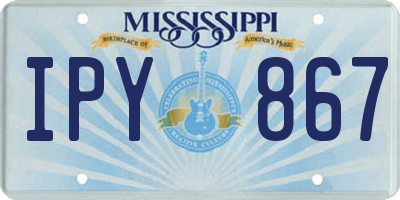 MS license plate IPY867