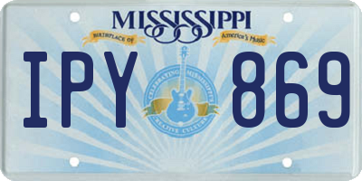 MS license plate IPY869